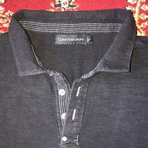 Calvin Klein men’s short sleeve black shirt.  XL